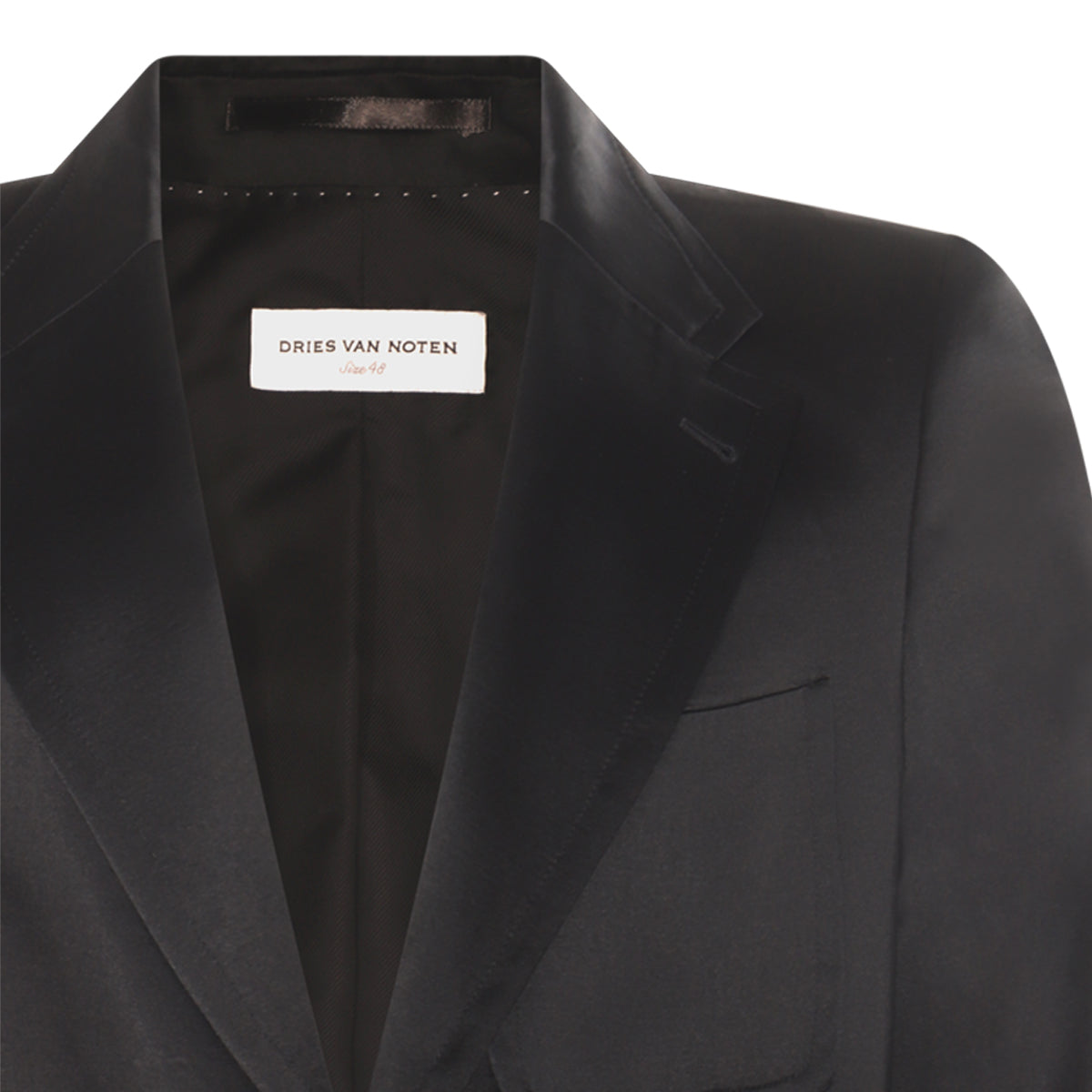 BLACK COTTON BLEND BLAZER