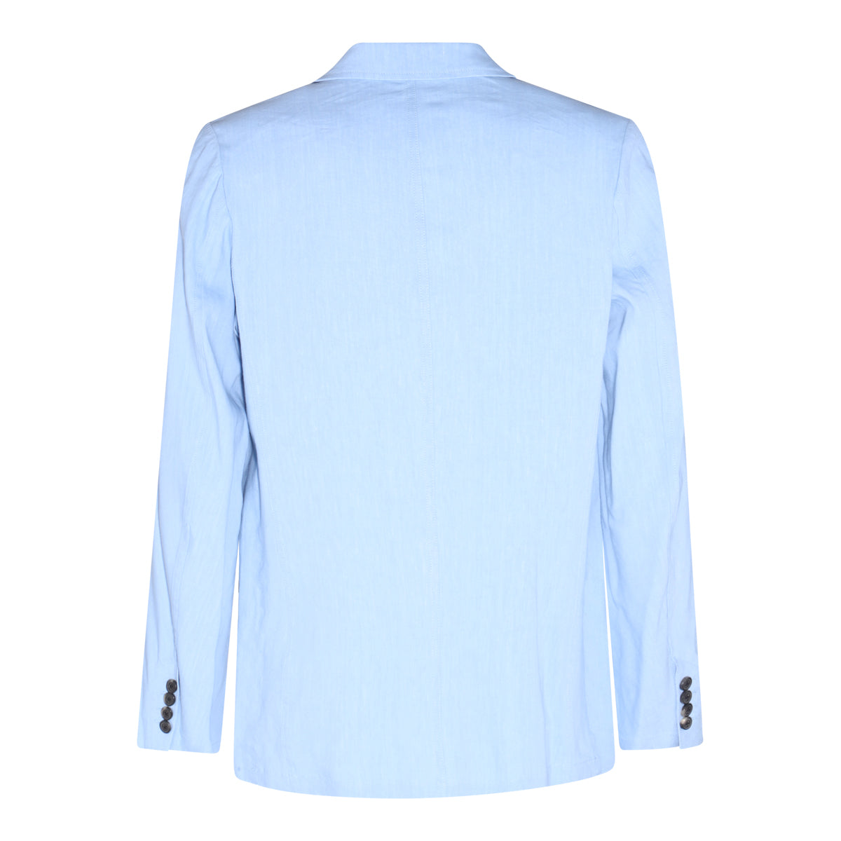 LIGHT BLUE LINEN AND VISCOSE BLEND BLAZER