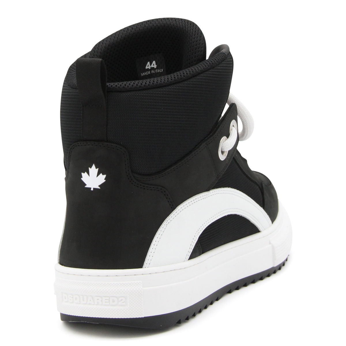 BLACK SUEDE AND WHITE CANVAS SNEAKERS