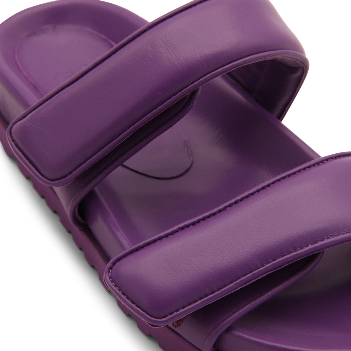 PURPLE LEATHER SANDALS