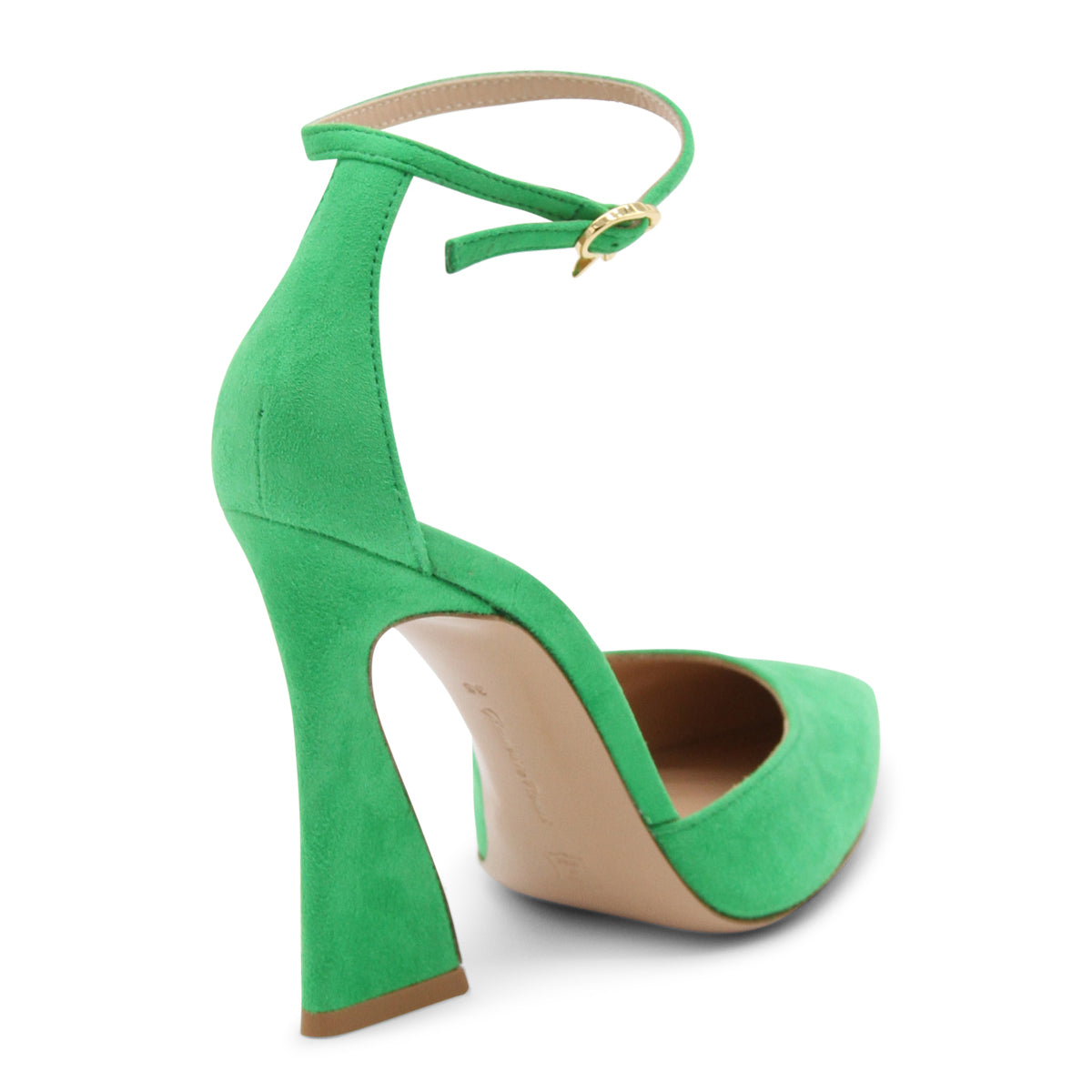 GREEN SUEDE HOLLY PUMPS