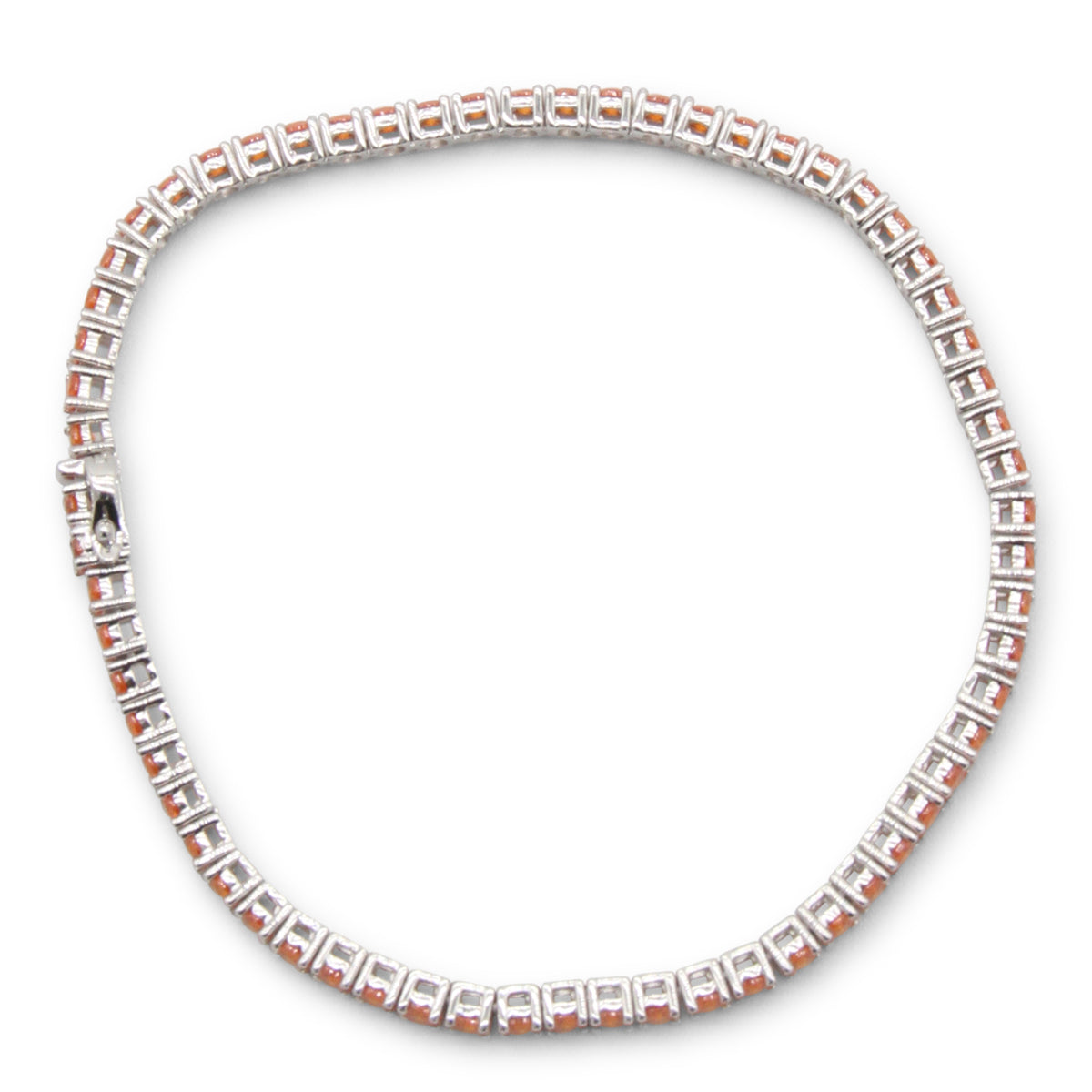 ORANGE METAL SORBET TENNIS BRACELET