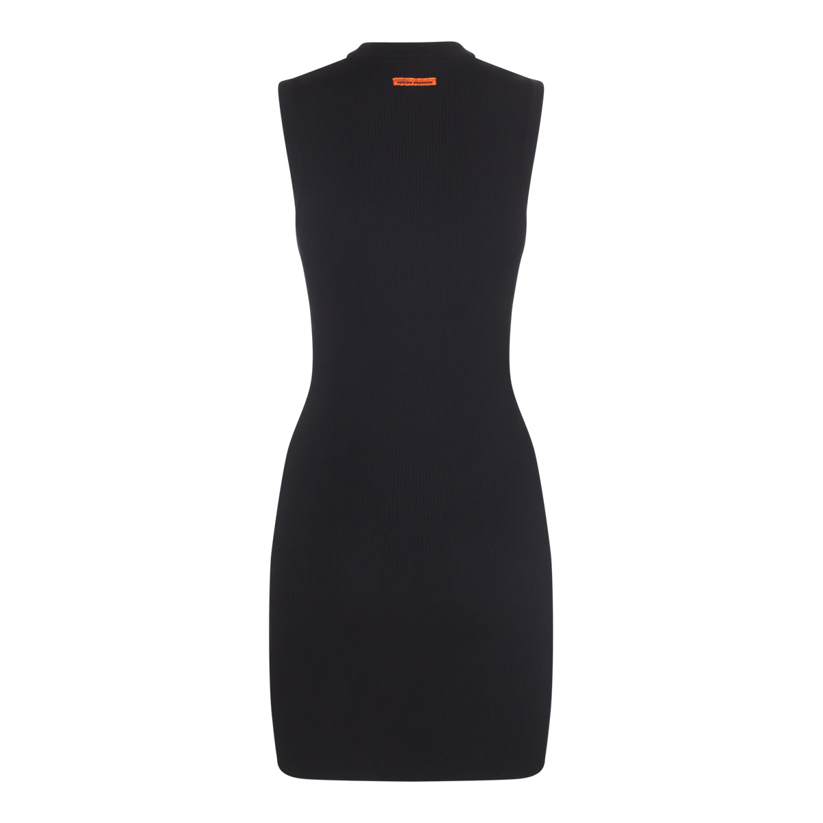 BLACK AND WHITE VISCOSE BLEND DRESS