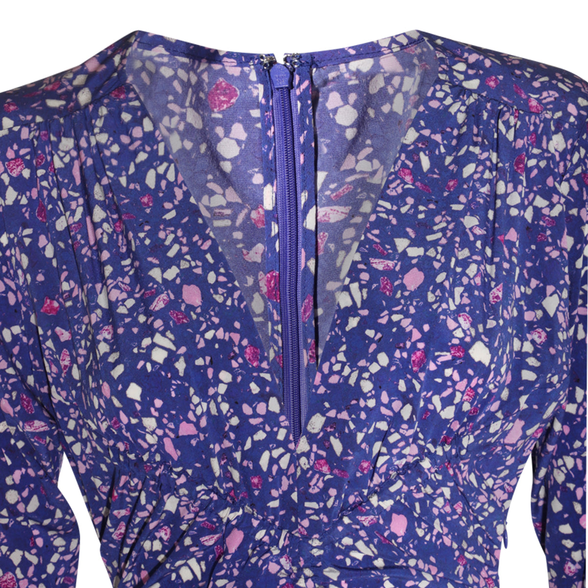 BLUE SILK LARA DRESS