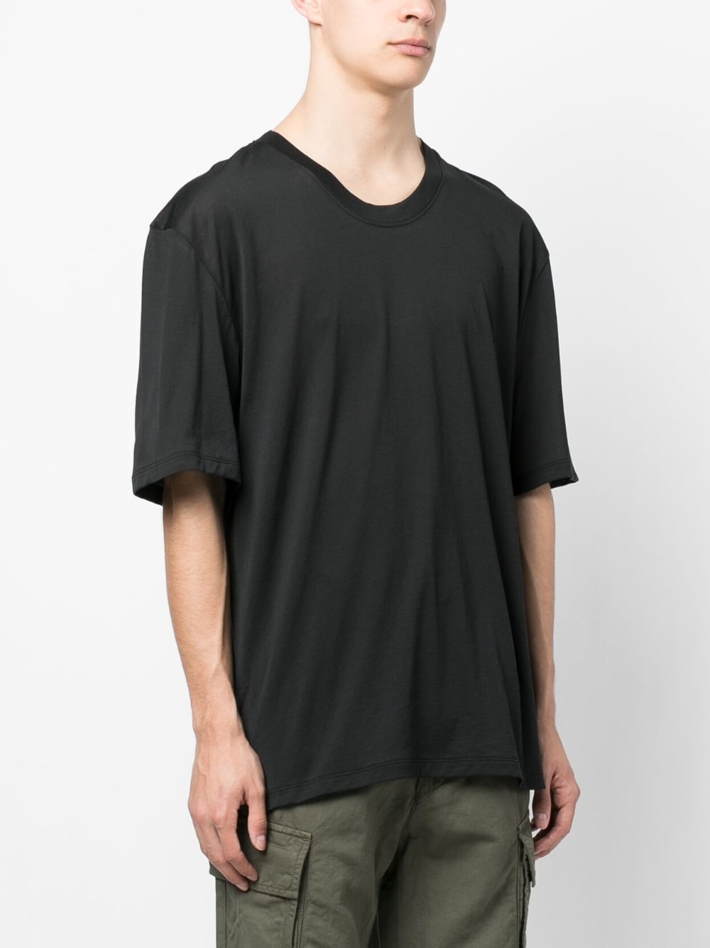 BLACK COTTON T-SHIRT