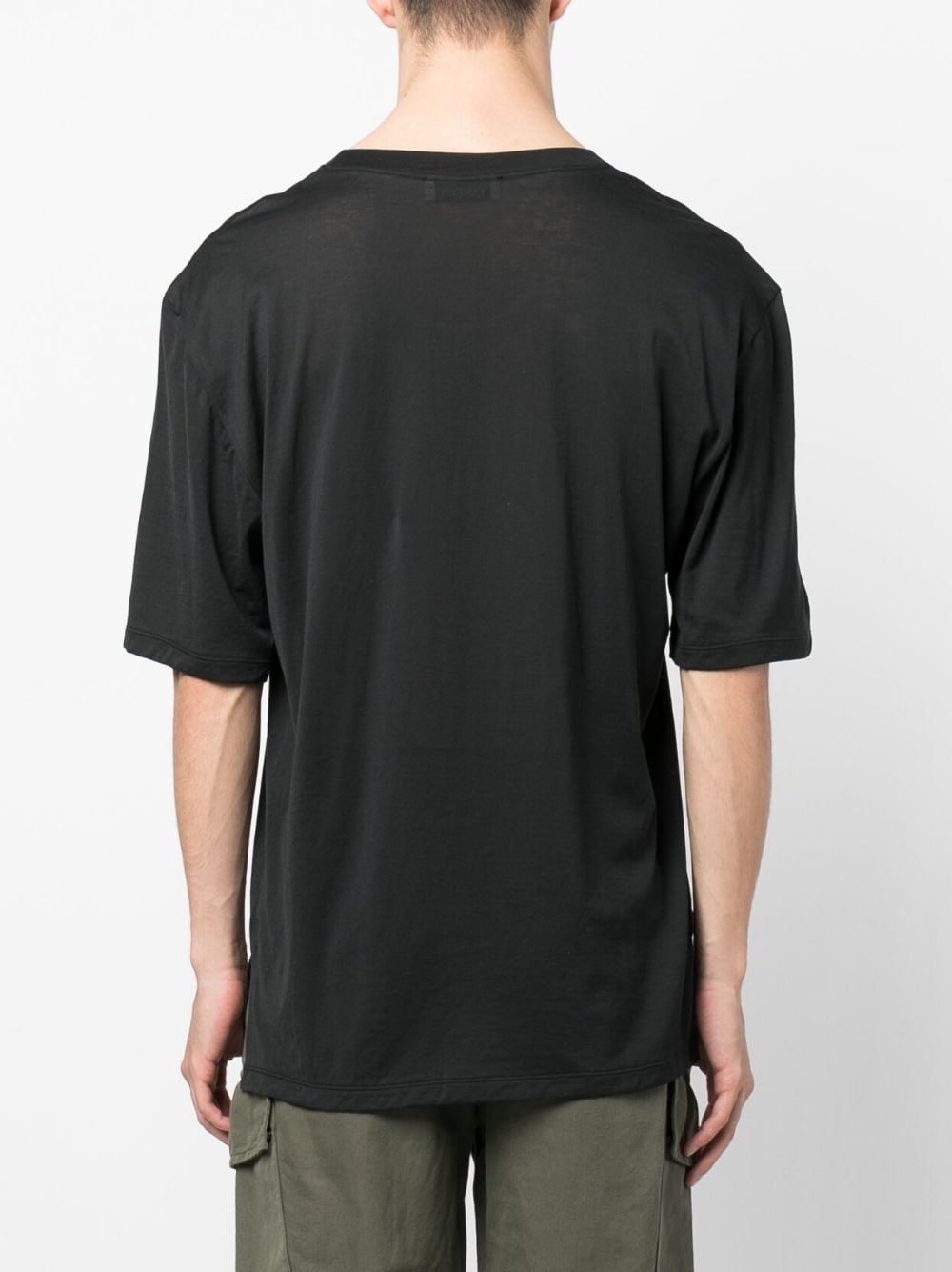BLACK COTTON T-SHIRT