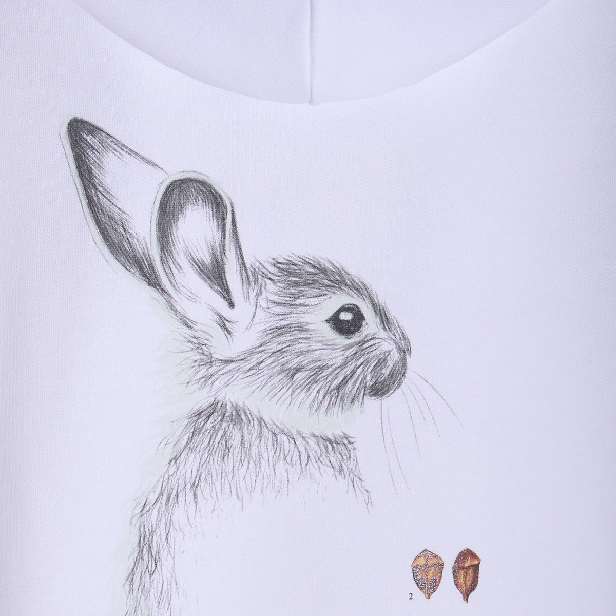 WHITE COTTON RABBIT SWEATSHIRT