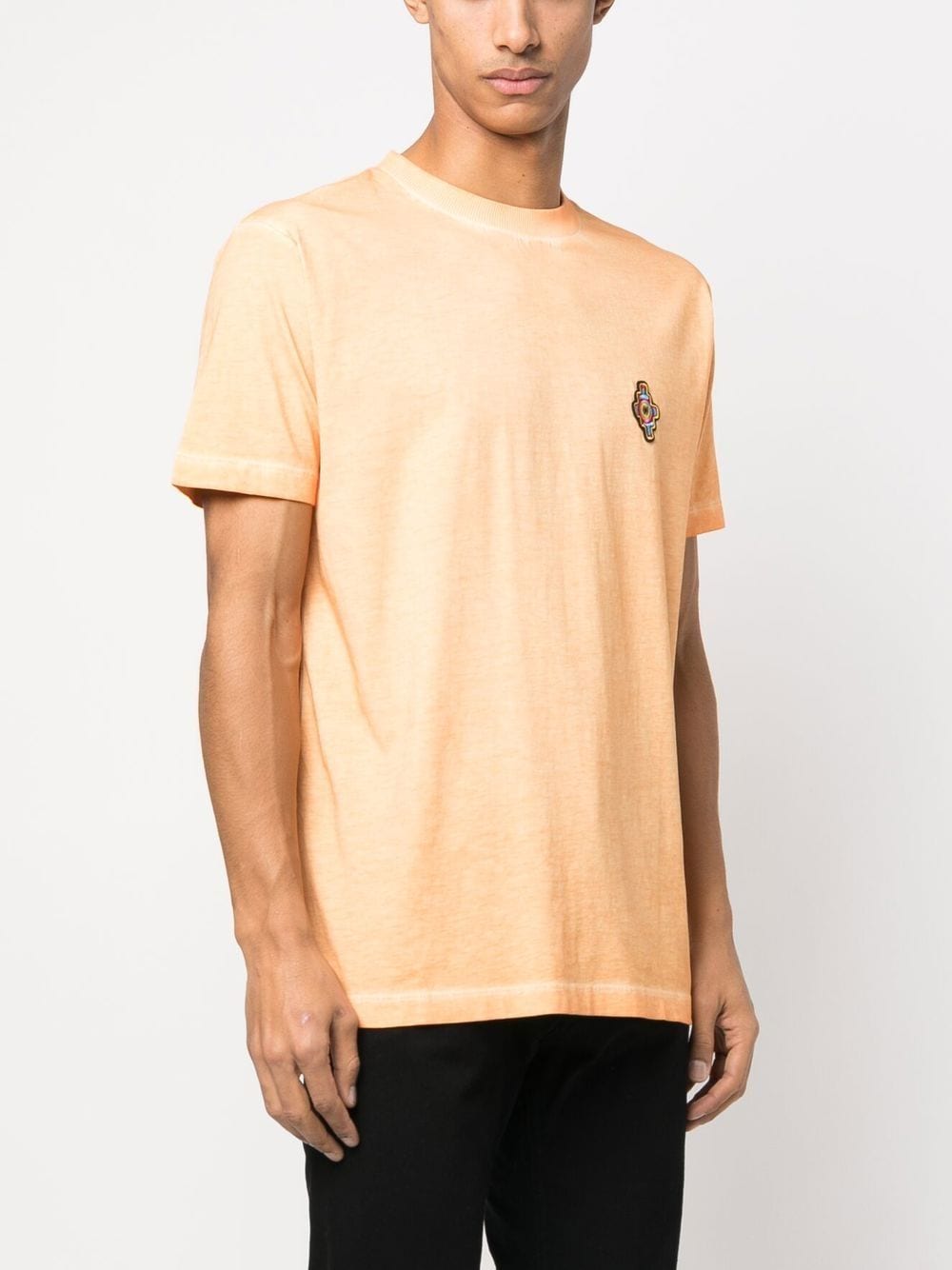 ORANGE COTTON SUNSET CROSS T-SHIRT