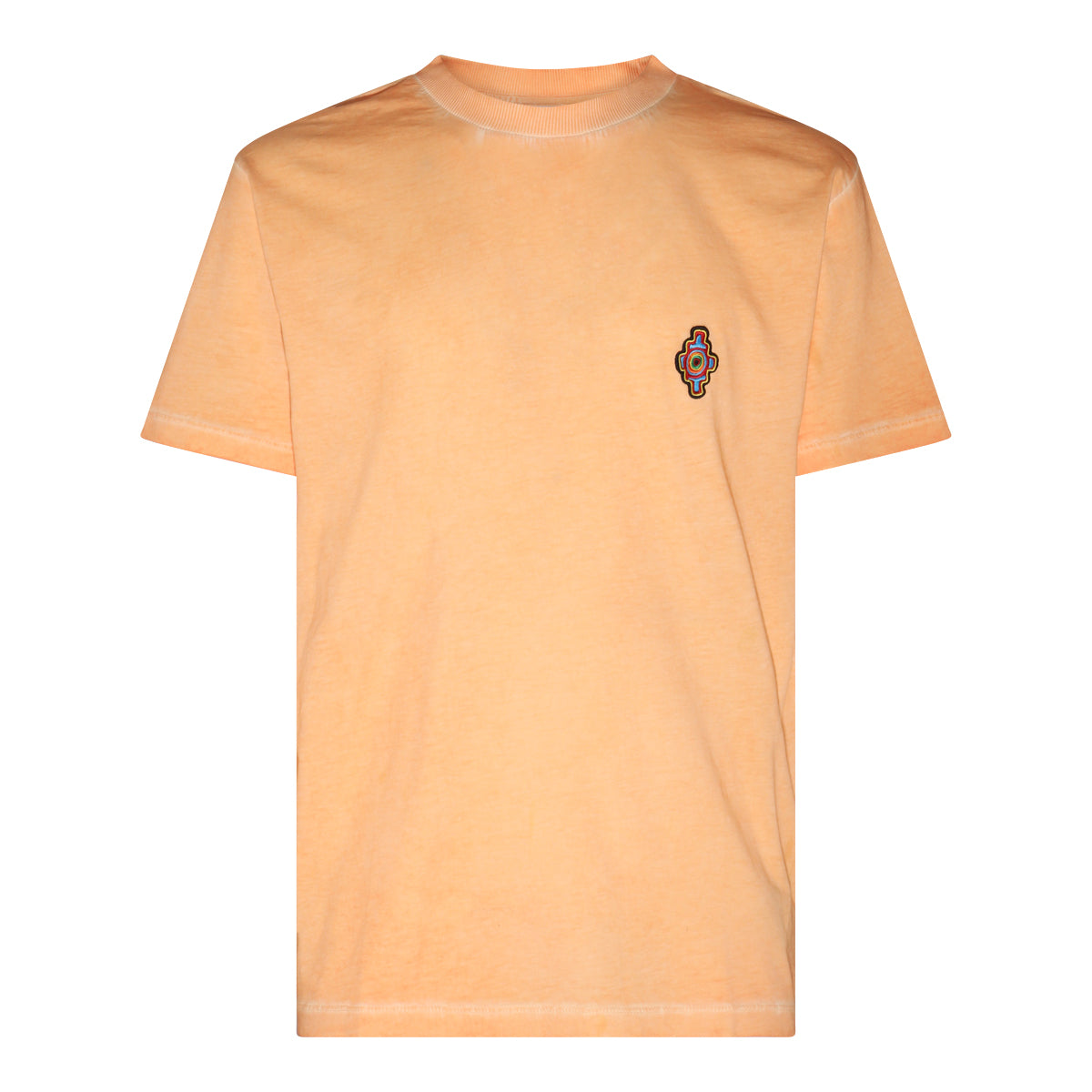 ORANGE COTTON SUNSET CROSS T-SHIRT