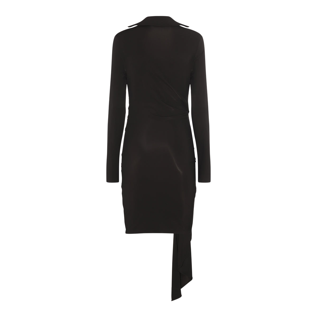 BLACK VISCOSE STRETCH DRESS