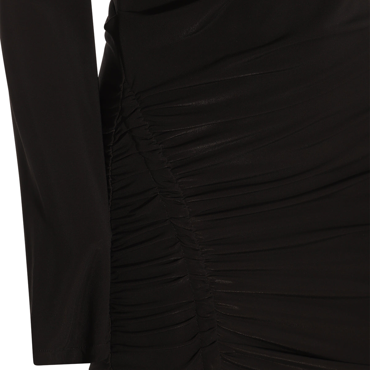 BLACK VISCOSE STRETCH DRESS