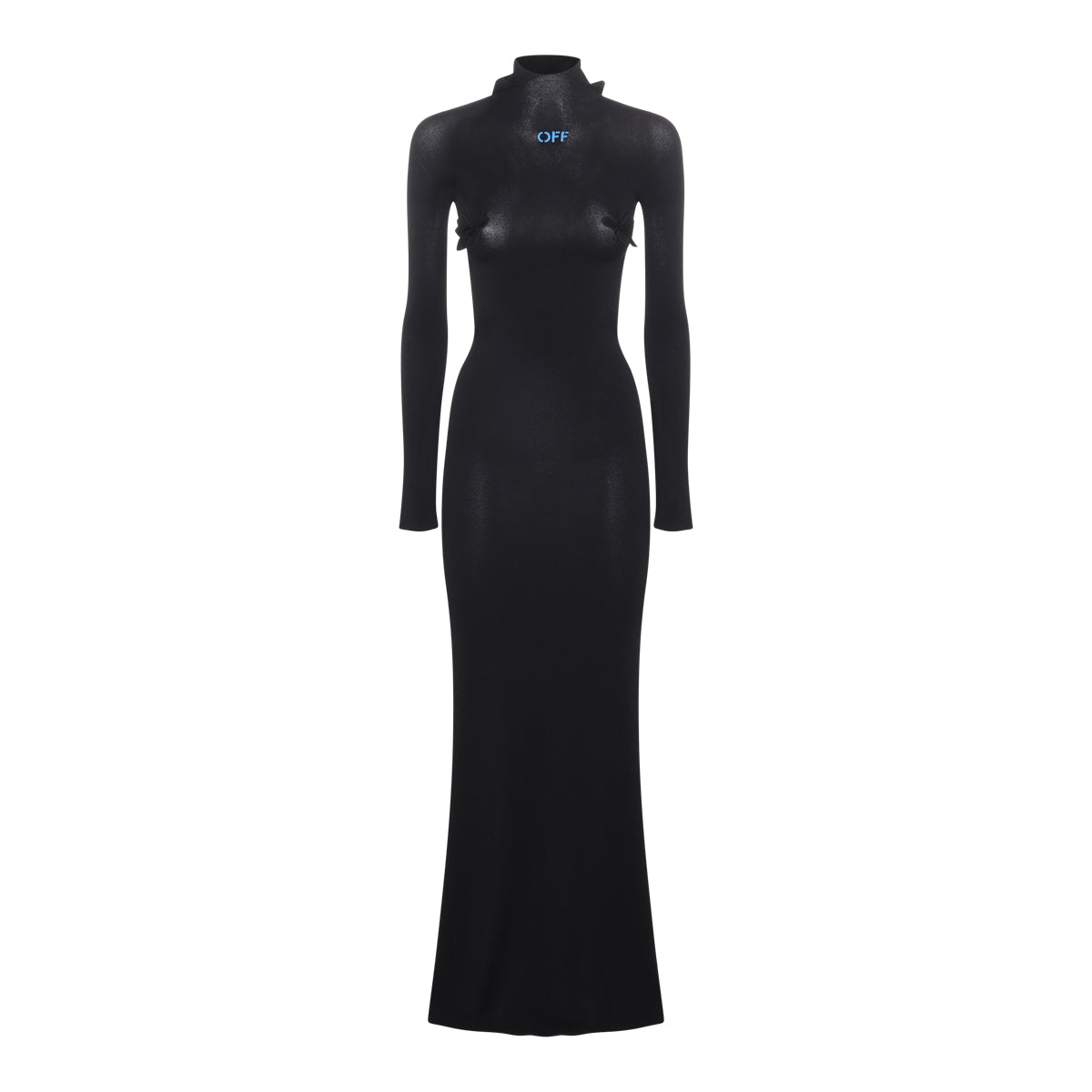 BLACK AND BLUE VISCOSE BLEND DRESS