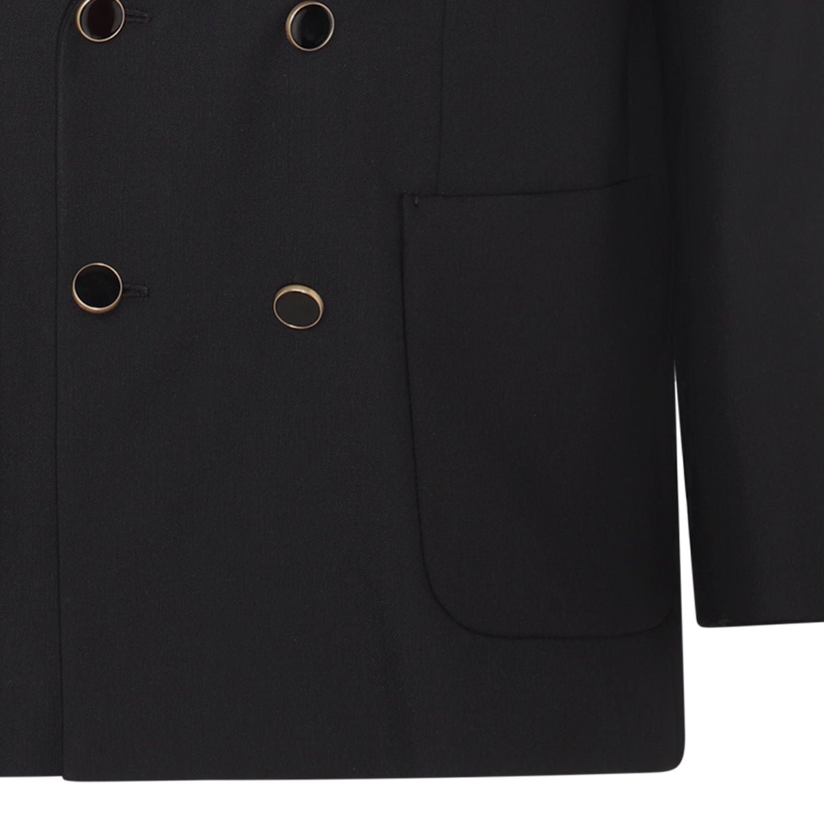 BLACK VIRGIN WOOL AND MOHAIR BLEND BLAZER