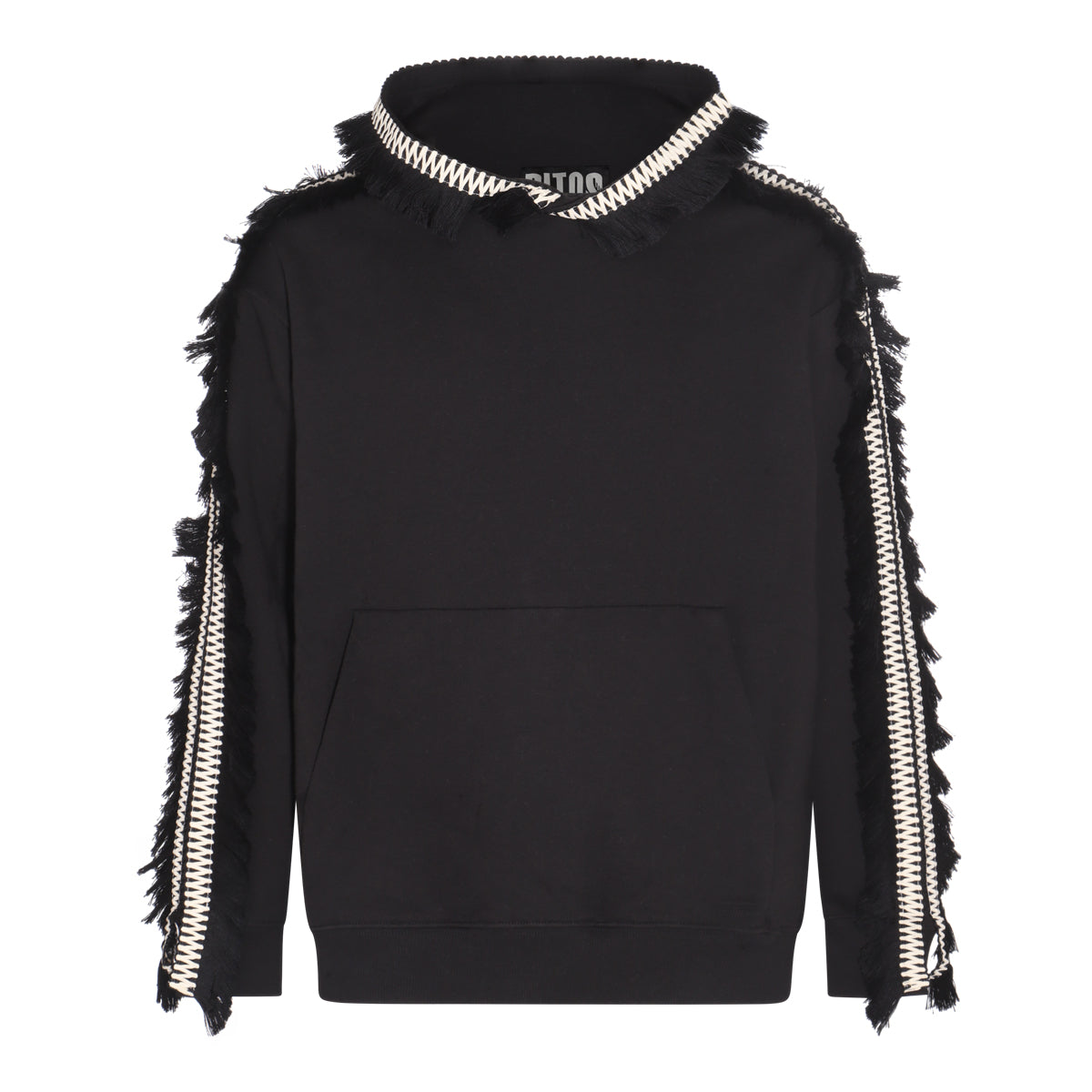 BLACK COTTON SWEATSHIRT