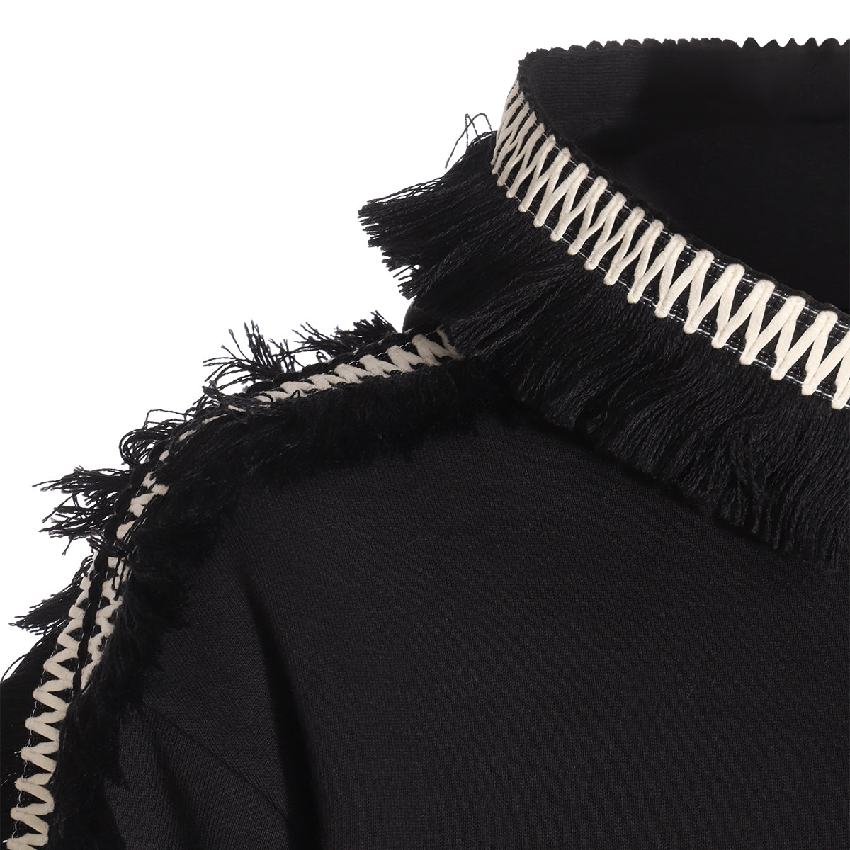 BLACK COTTON SWEATSHIRT