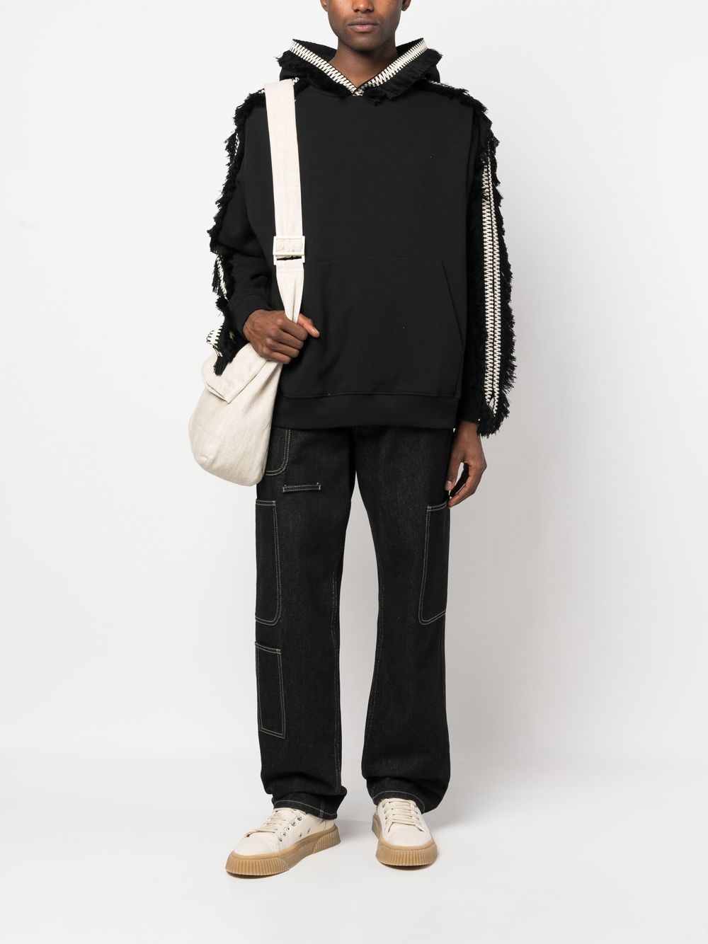 BLACK COTTON SWEATSHIRT