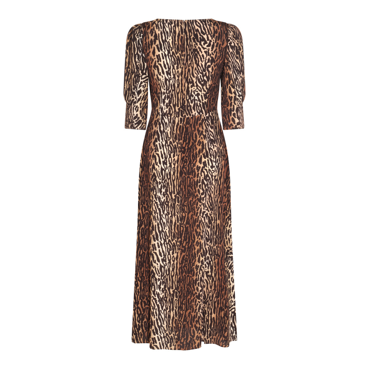DARK BROWN VISCOSE DRESS