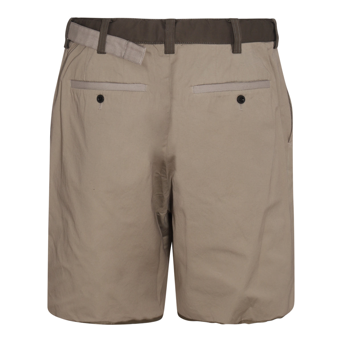 KHAKI COTTON SHORTS