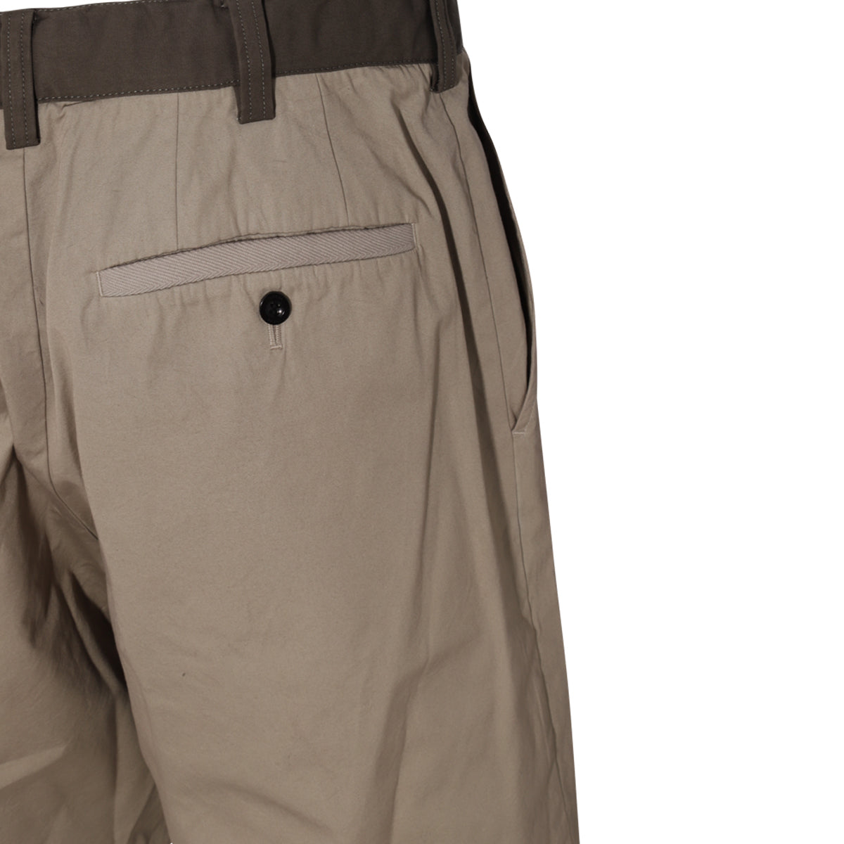 KHAKI COTTON SHORTS