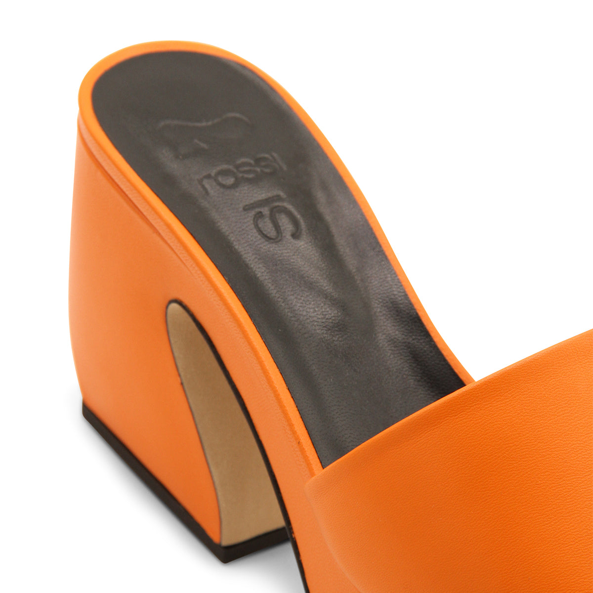 FLASH ORANGE LEATHER SANDALS