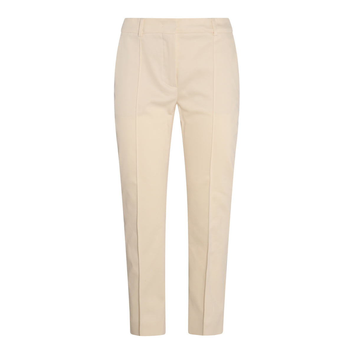 BEIGE COTTON STRETCH FLORES PANTS