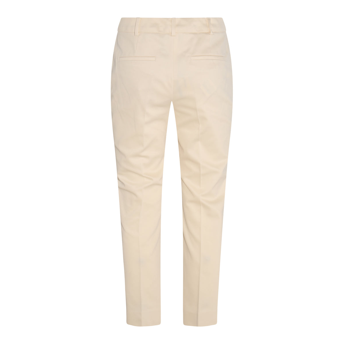 BEIGE COTTON STRETCH FLORES PANTS