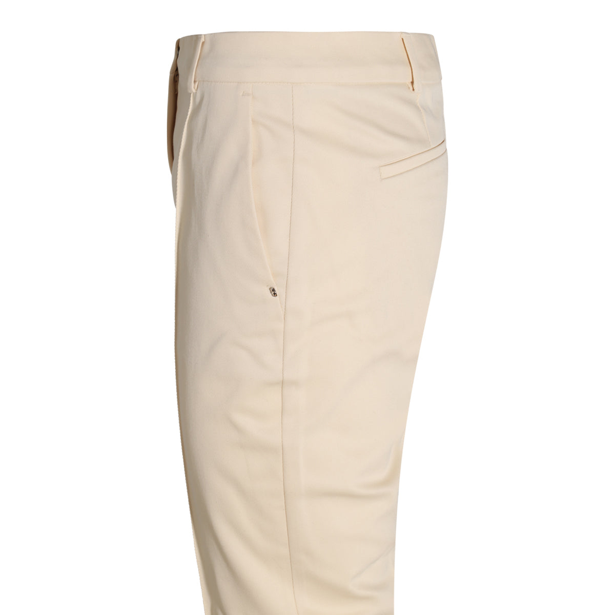 BEIGE COTTON STRETCH FLORES PANTS