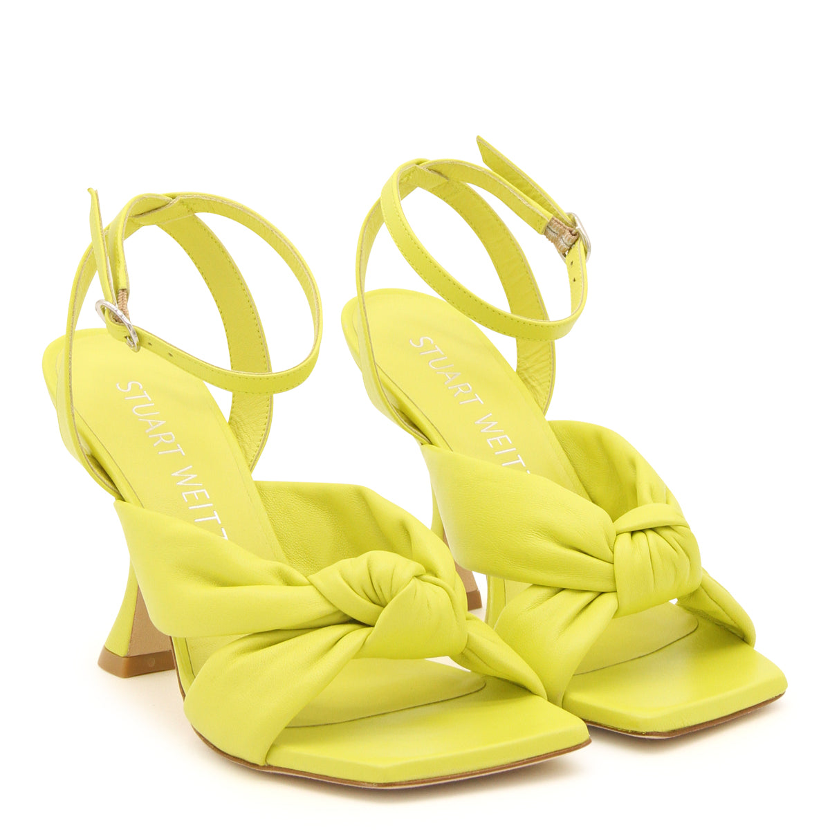 PISTACHIO LEATHER PLAYA ANKLE STRAP SANDALS