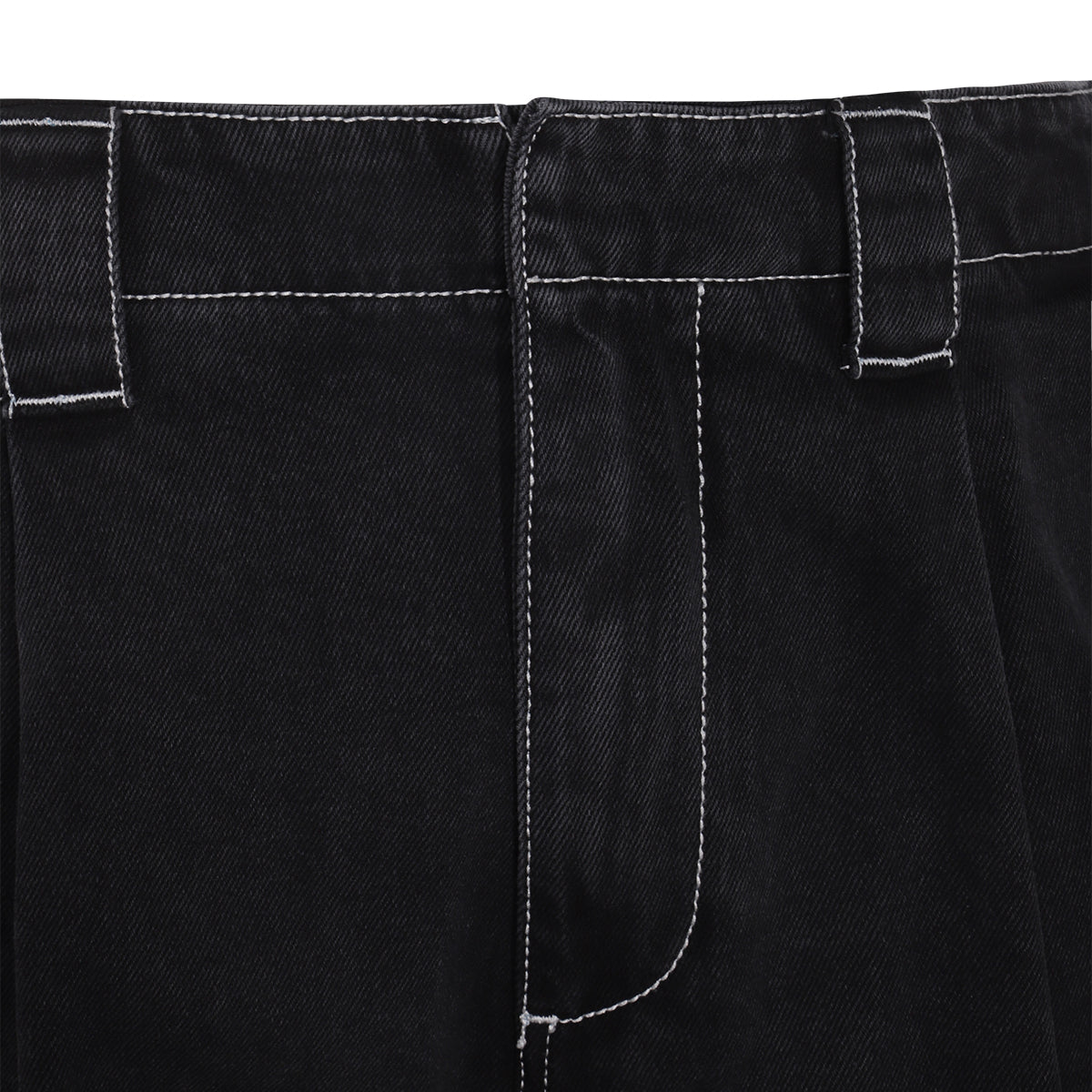 WASHED BLACK DENIM SHORTS