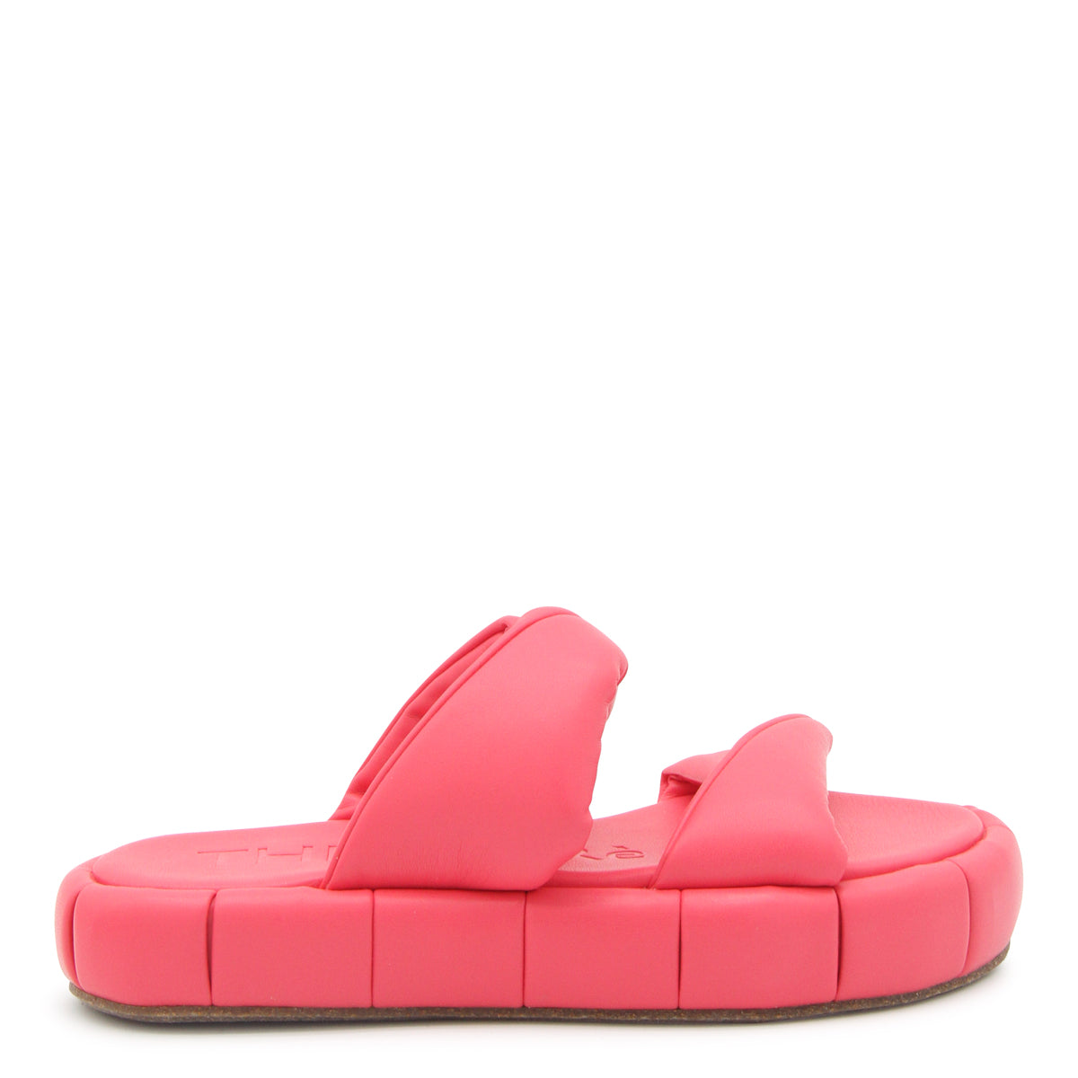 RASPBERRY FAUX LEATHER PHENIX FLATS