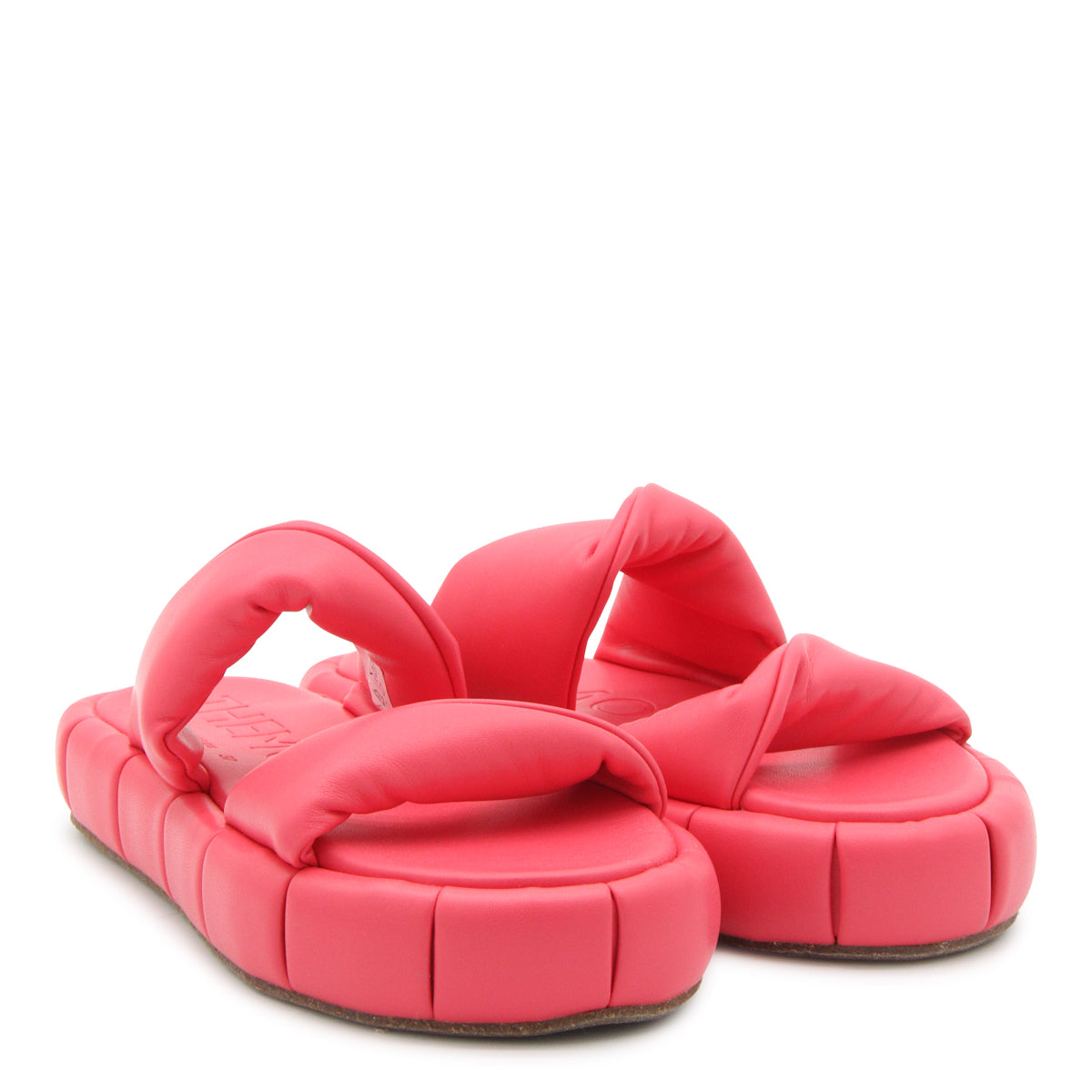 RASPBERRY FAUX LEATHER PHENIX FLATS