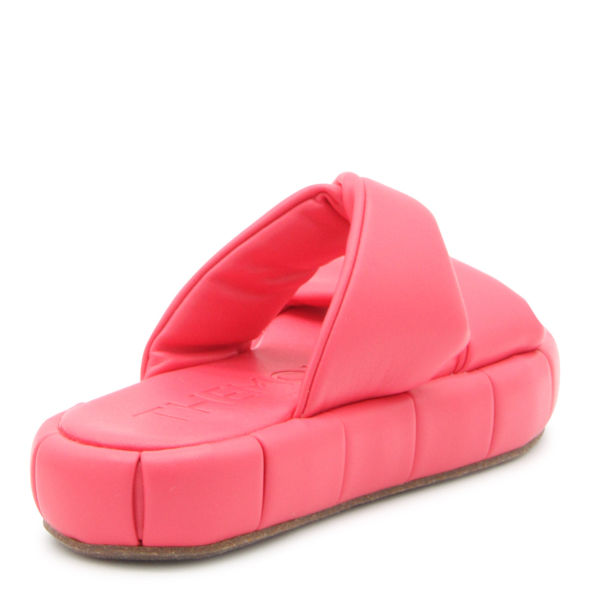 RASPBERRY FAUX LEATHER PHENIX FLATS