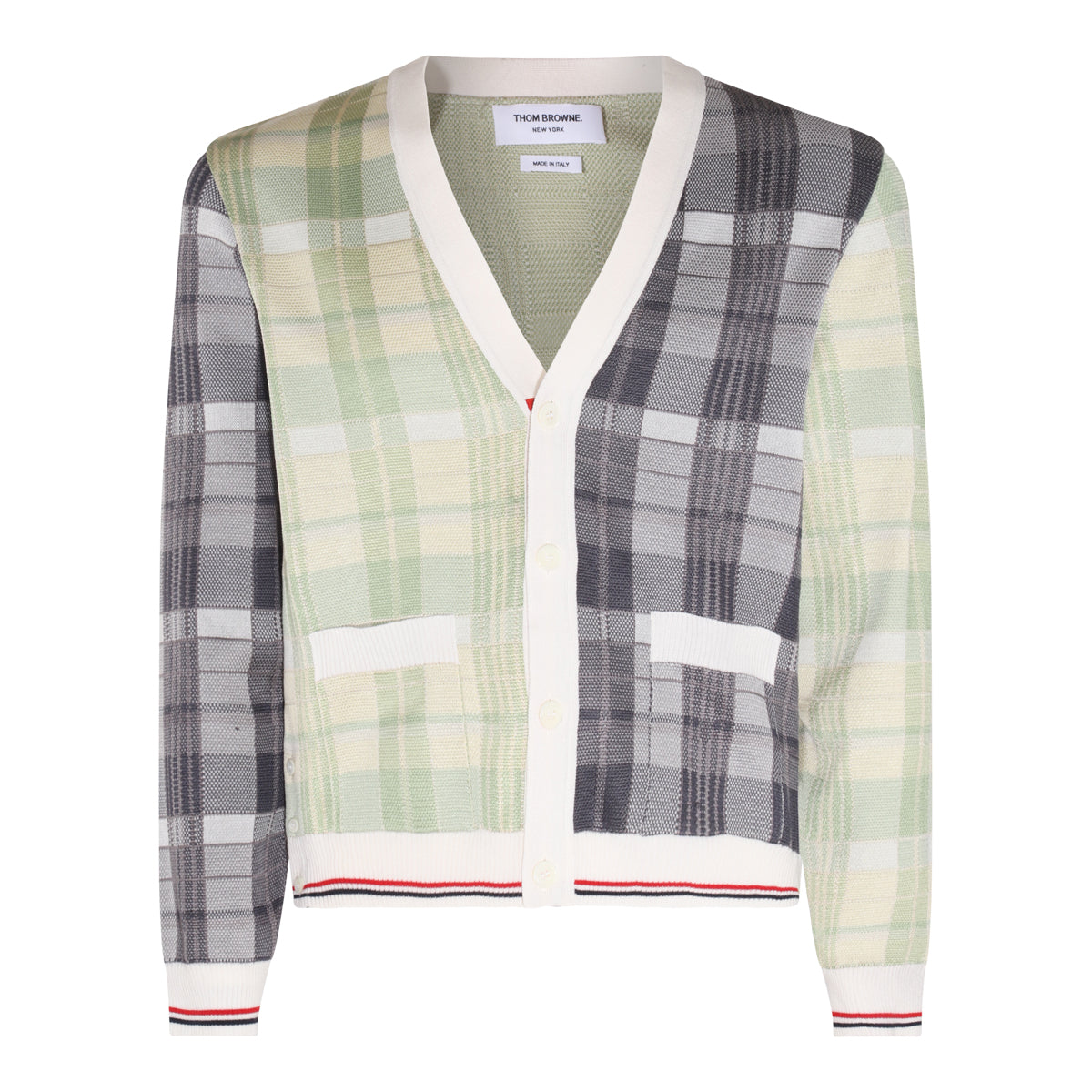 MULTICOLOUR CHECK COTTON PASTEL CARDIGAN