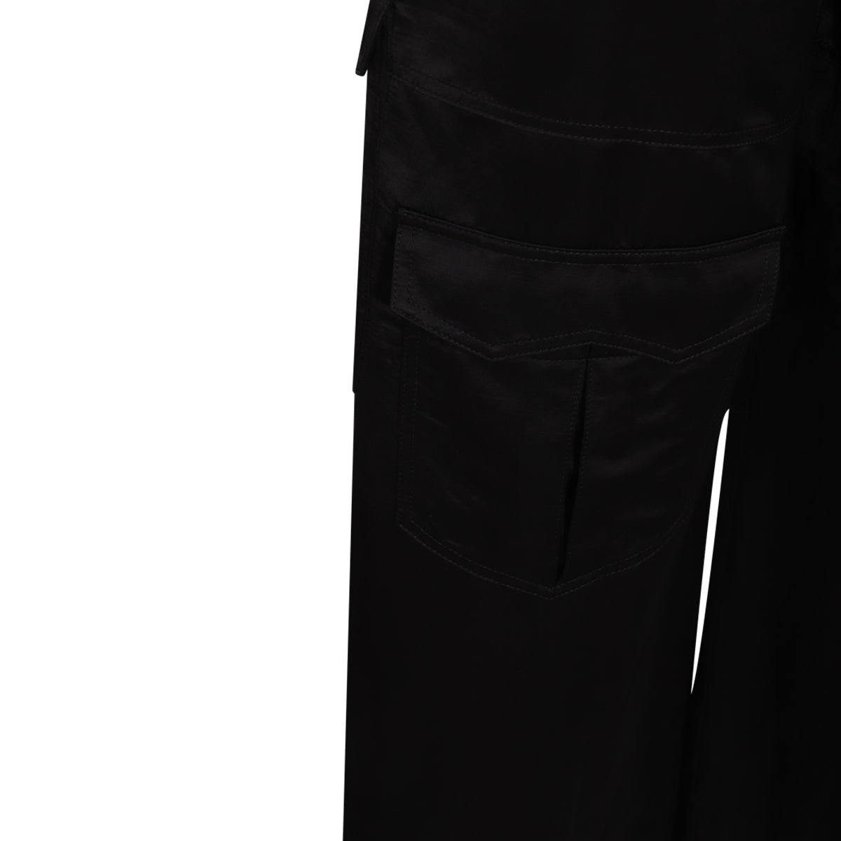 BLACK VISCOSE AND LINEN BLEND LONG SKIRT