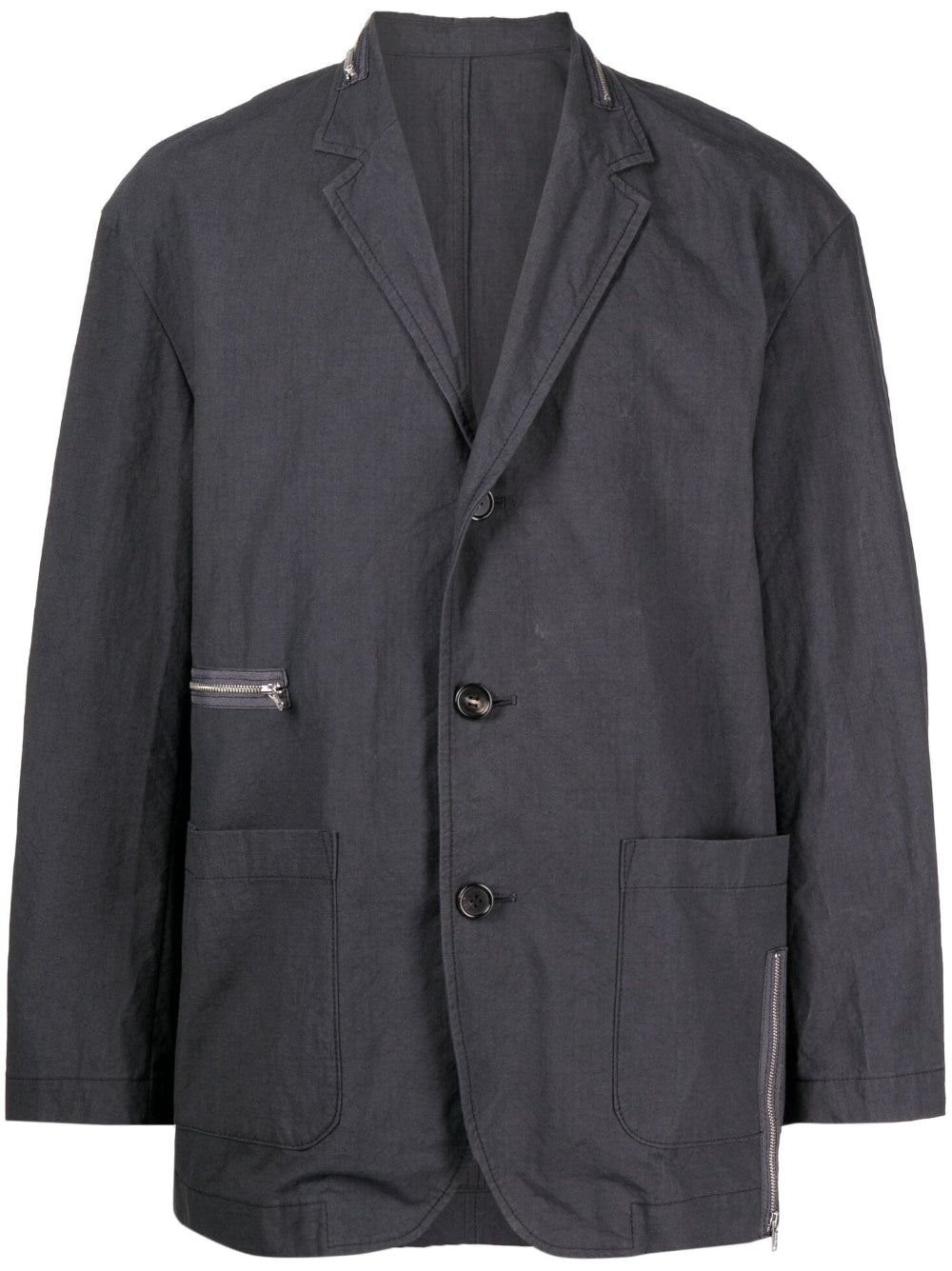 DARK GREY COTTON BLAZER