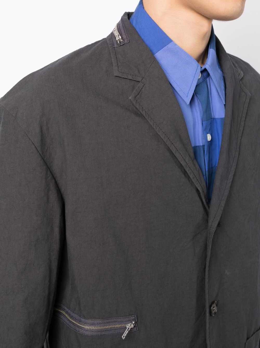 DARK GREY COTTON BLAZER