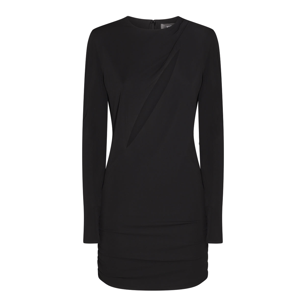 BLACK VISCOSE BLEND DRESS
