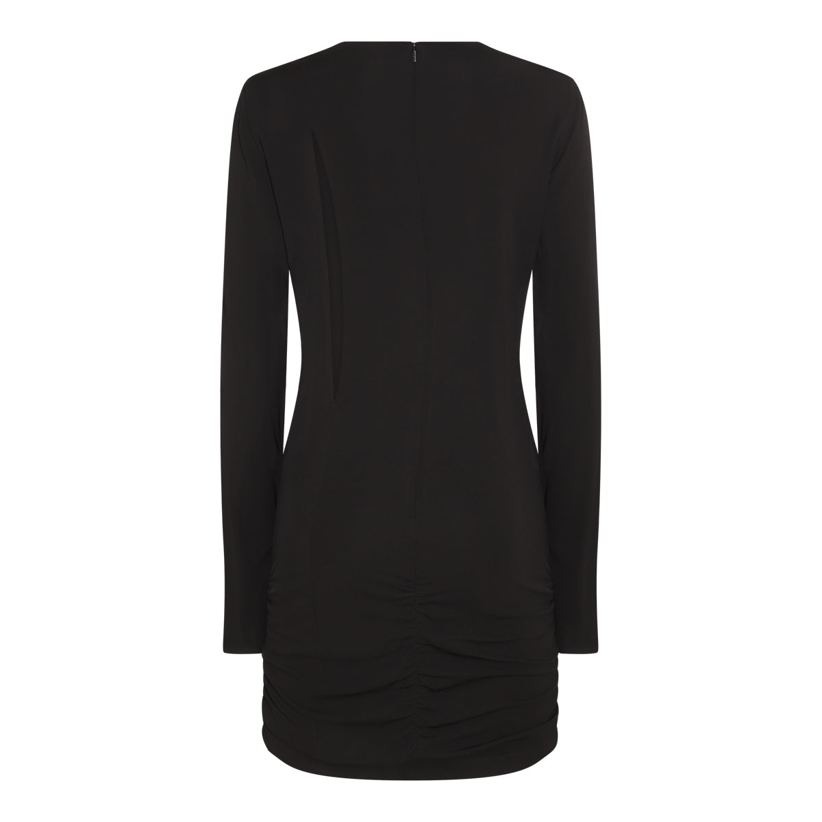 BLACK VISCOSE BLEND DRESS