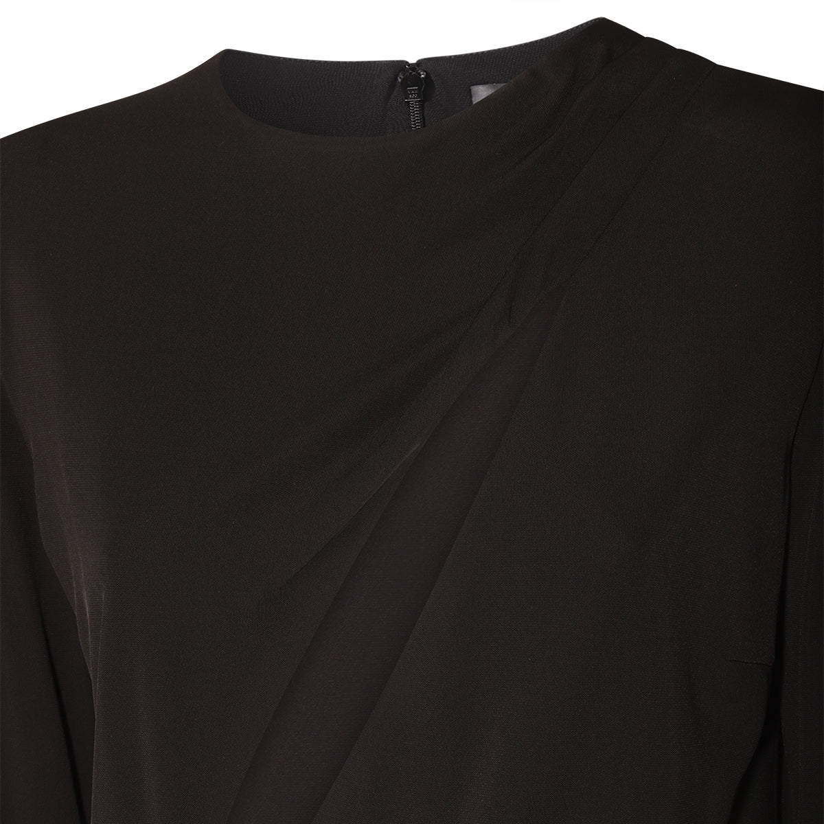 BLACK VISCOSE BLEND DRESS
