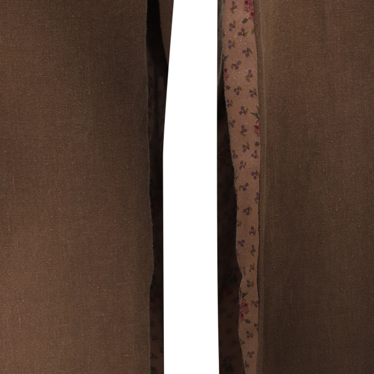 BROWN LINEN BERTRAM TAILORED PANTS