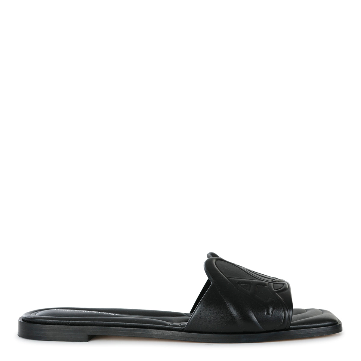 BLACK LEATHER FLATS