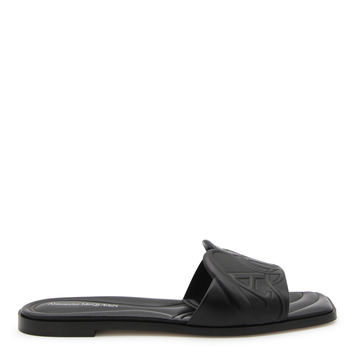 BLACK LEATHER FLATS