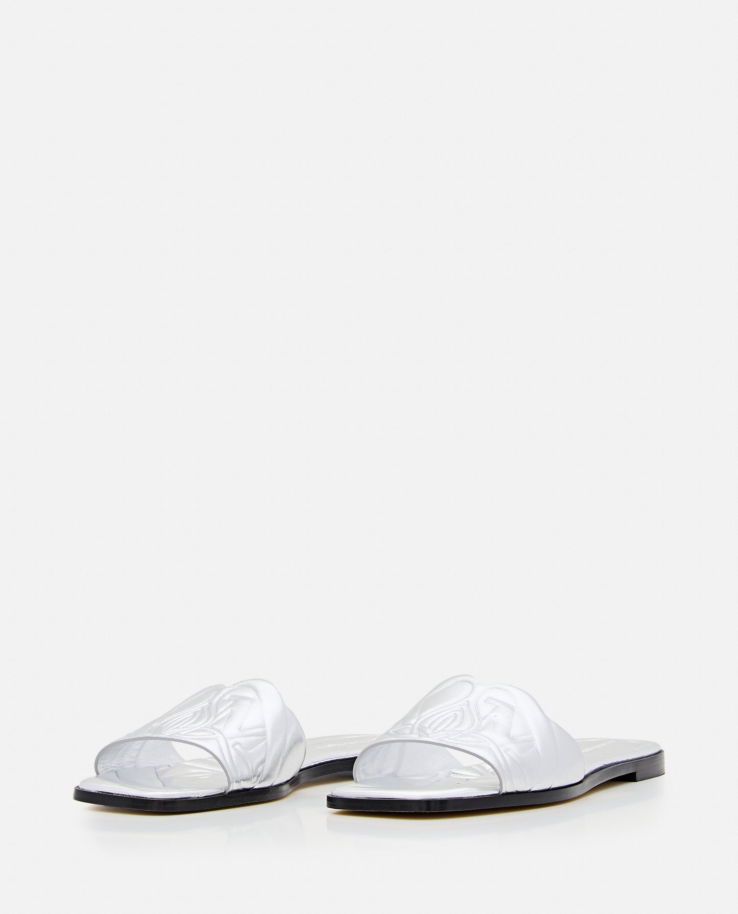 FLAT LEATHER SLIDE SANDAL