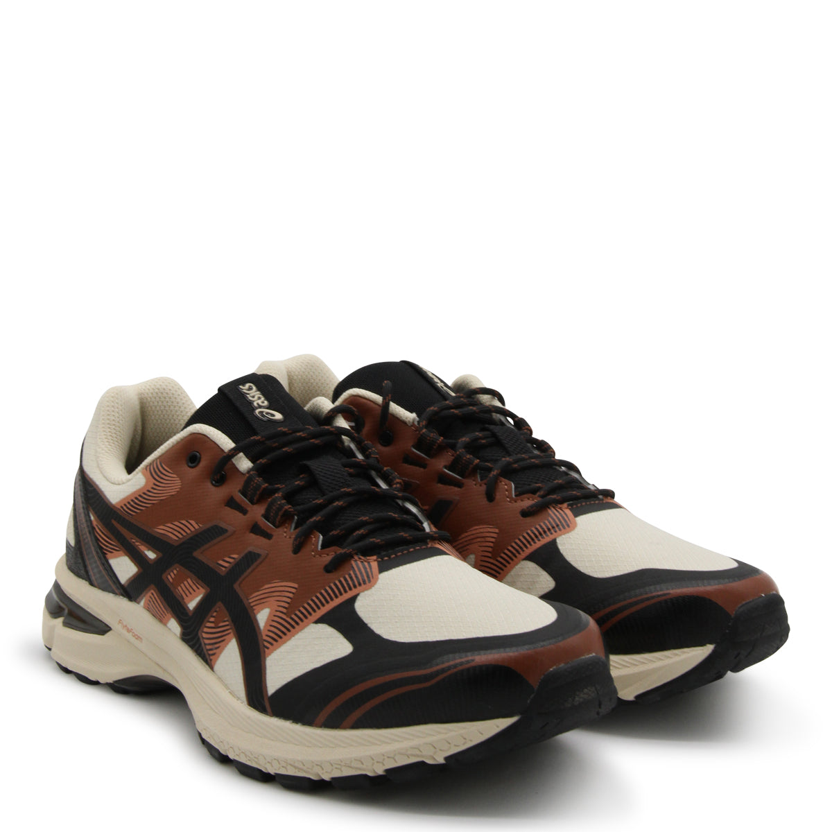 VANILLA AND BLACK TERRAIN GEL SNEAKERS