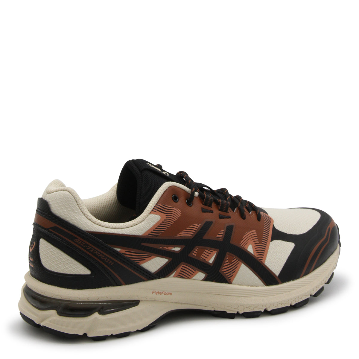 VANILLA AND BLACK TERRAIN GEL SNEAKERS