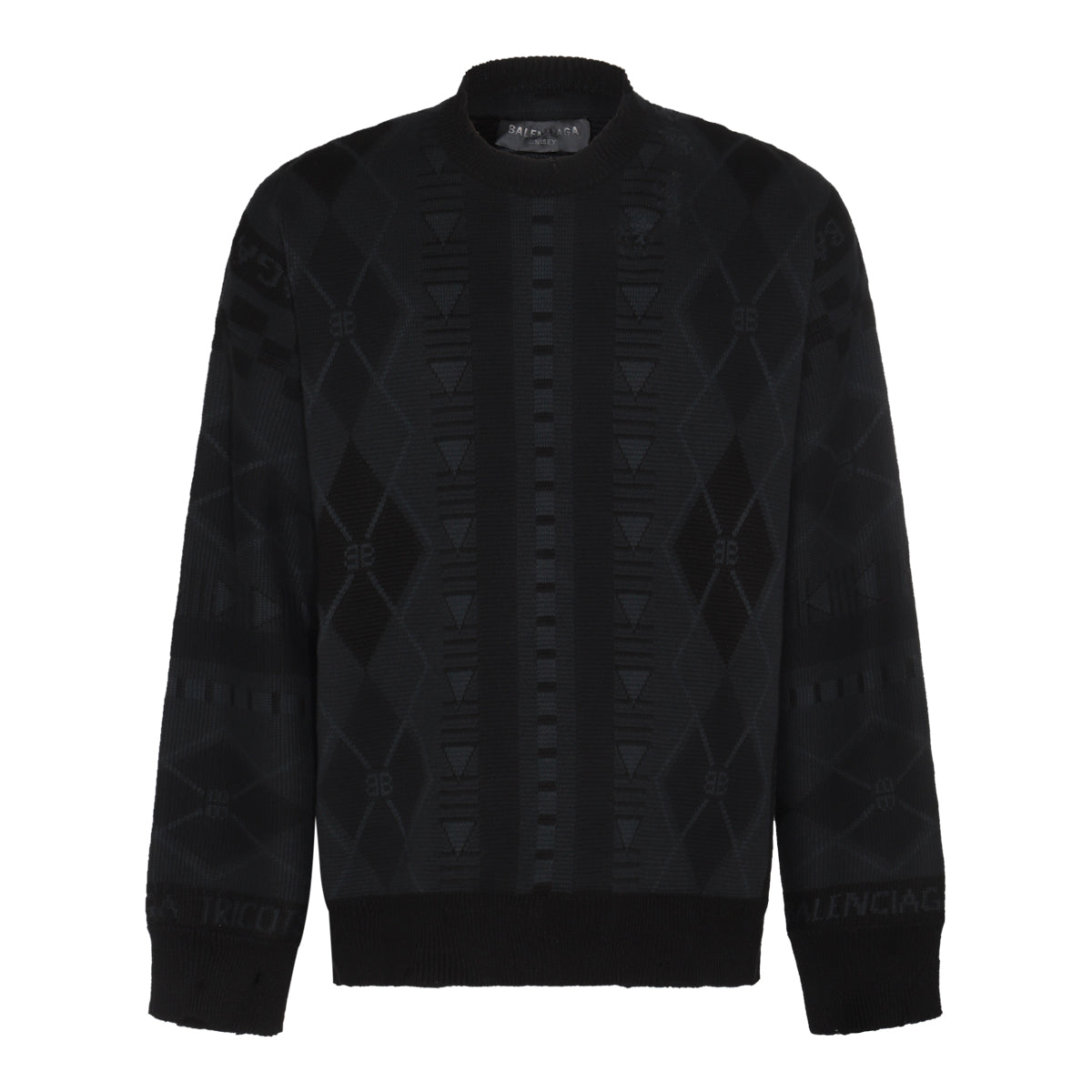 DARK GREY COTTON KNITWEAR