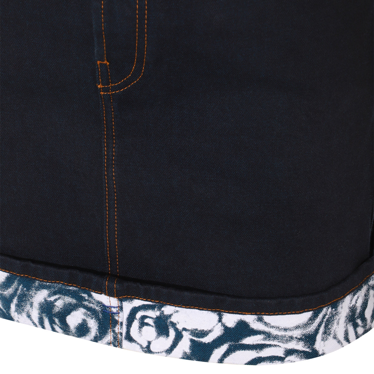 INDIGO BLUE DENIM COTTON SKIRT