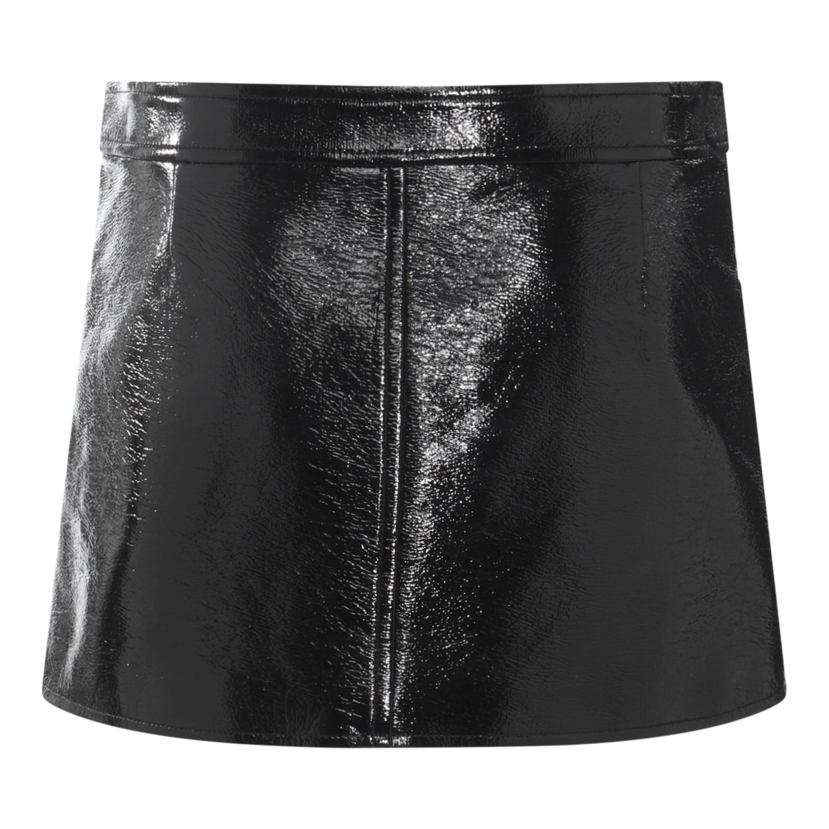 BLACK COTTON MINI SKIRT