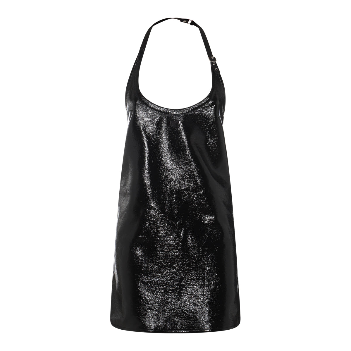 BLACK COTTON MINI DRESS