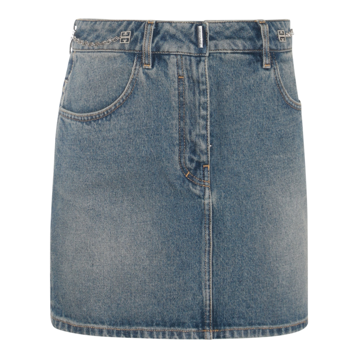 MEDIUM BLUE DENIM MINI SKIRT